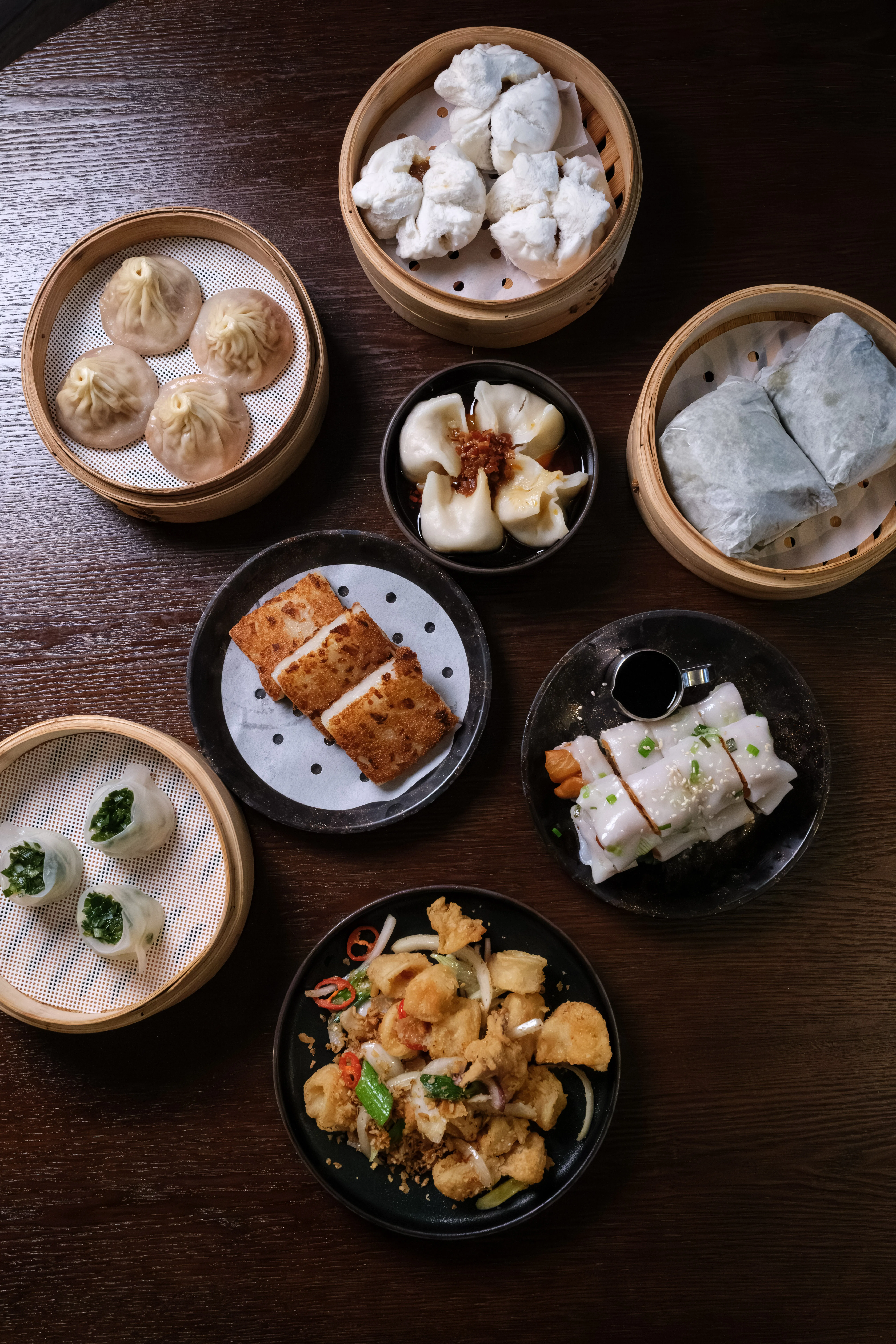 Assorted dim sum dishes at Dim Sum Duck